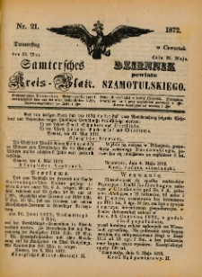 Samtersches Kreis-Blatt = Dziennik Powiatu Szamotulskiego 1872.05.23 Jg.[18] Nr21