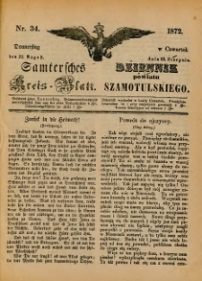 Samtersches Kreis-Blatt = Dziennik Powiatu Szamotulskiego 1872.08.22 Jg.[18] Nr34
