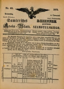 Samtersches Kreis-Blatt = Dziennik Powiatu Szamotulskiego 1872.10.03 Jg.[18] Nr40