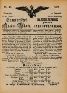 Samtersches Kreis-Blatt = Dziennik Powiatu Szamotulskiego 1872.10.17 Jg.[18] Nr42