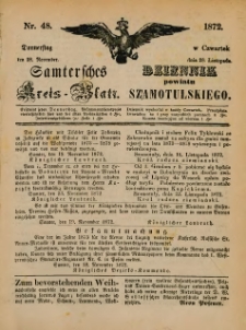 Samtersches Kreis-Blatt = Dziennik Powiatu Szamotulskiego 1872.11.28 Jg.[18] Nr48
