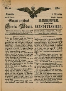 Samtersches Kreis-Blatt = Dziennik Powiatu Szamotulskiego 1874.01.29 Jg.[20] Nr5