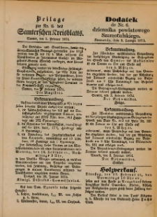 Beilage zur Nr.6 des Samterchen Kreisblatts = Dodatek do Nr.6 dziennika powiatowego Szamotulskiego 1874. Jg.[20]