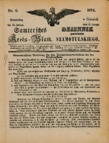 Samtersches Kreis-Blatt = Dziennik Powiatu Szamotulskiego 1874.02.12 Jg.[20] Nr6