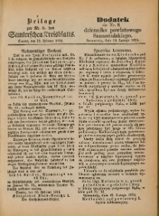 Beilage zur Nr.8 des Samterchen Kreisblatts = Dodatek do Nr.8 dziennika powiatowego Szamotulskiego 1874.02.19 Jg.[20]