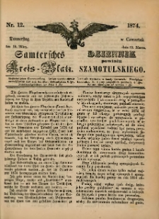 Samtersches Kreis-Blatt = Dziennik Powiatu Szamotulskiego 1874.03.19 Jg.[20] Nr12