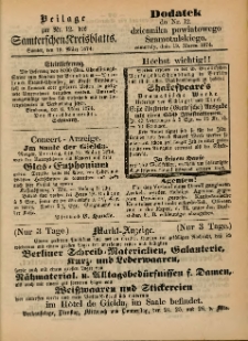 Beilage zur Nr.12 des Samterchen Kreisblatts = Dodatek do Nr.12 dziennika powiatowego Szamotulskiego 1874.03.19 Jg.[20]