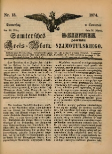 Samtersches Kreis-Blatt = Dziennik Powiatu Szamotulskiego 1874.03.26 Jg.[20] Nr13