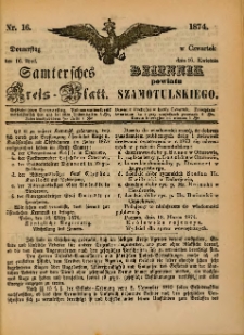 Samtersches Kreis-Blatt = Dziennik Powiatu Szamotulskiego 1874.04.16 Jg.[20] Nr16
