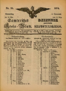 Samtersches Kreis-Blatt = Dziennik Powiatu Szamotulskiego 1874.05.14 Jg.[20] Nr20