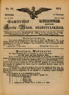 Samtersches Kreis-Blatt = Dziennik Powiatu Szamotulskiego 1874.05.28 Jg.[20] Nr22