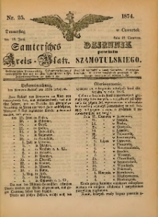 Samtersches Kreis-Blatt = Dziennik Powiatu Szamotulskiego 1874.06.18 Jg.[20] Nr25