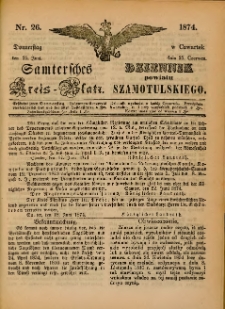 Samtersches Kreis-Blatt = Dziennik Powiatu Szamotulskiego 1874.06.25 Jg.[20] Nr26