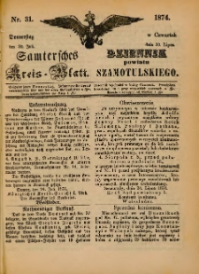 Samtersches Kreis-Blatt = Dziennik Powiatu Szamotulskiego 1874.07.30 Jg.[20] Nr31