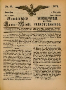 Samtersches Kreis-Blatt = Dziennik Powiatu Szamotulskiego 1874.08.06 Jg.[20] Nr32