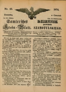 Samtersches Kreis-Blatt = Dziennik Powiatu Szamotulskiego 1874.10.22 Jg.[20] Nr43
