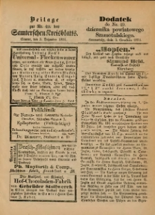 Beilage zur Nr.49 des Samterchen Kreisblatts = Dodatek do Nr.49 dziennika powiatowego Szamotulskiego 1874.12.03 Jg.[20]