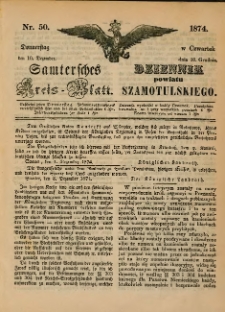 Samtersches Kreis-Blatt = Dziennik Powiatu Szamotulskiego 1874.12.10 Jg.[20] Nr50