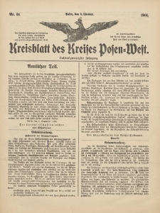 Kreisblatt des Kreises Posen-West 1914.10.08 Jg.26 Nr61