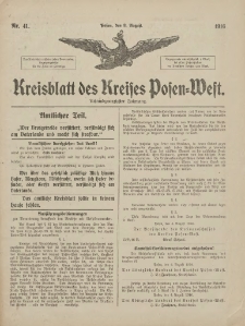 Kreisblatt des Kreises Posen-West 1916.08.08 Jg.28 Nr41
