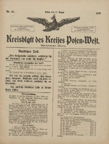 Kreisblatt des Kreises Posen-West 1916.08.17 Jg.28 Nr42