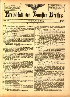 Kreisblatt des Bomster Kreises 1898.03.04 No.9