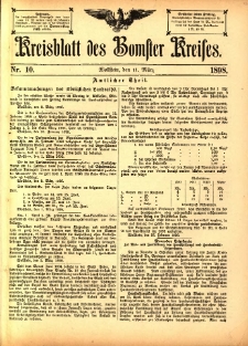 Kreisblatt des Bomster Kreises 1898.03.11 No.10