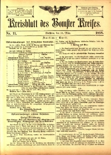 Kreisblatt des Bomster Kreises 1898.03.18 No.11