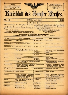 Kreisblatt des Bomster Kreises 1898.04.08 No.14