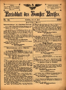 Kreisblatt des Bomster Kreises 1898.06.17 No.24