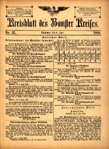 Kreisblatt des Bomster Kreises 1898.07.08 No.27