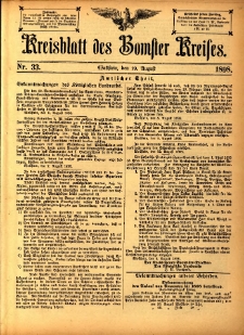 Kreisblatt des Bomster Kreises 1898.08.19 No.33