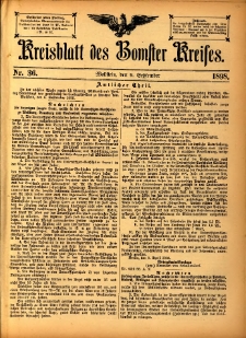 Kreisblatt des Bomster Kreises 1898.09.09 No.36