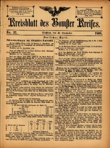 Kreisblatt des Bomster Kreises 1898.09.16 No.37