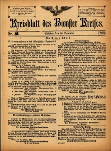 Kreisblatt des Bomster Kreises 1898.11.18 No.46