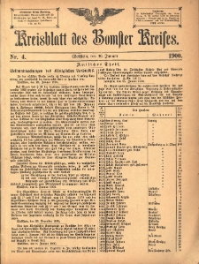Kreisblatt des Bomster Kreises 1900.01.26 No.4