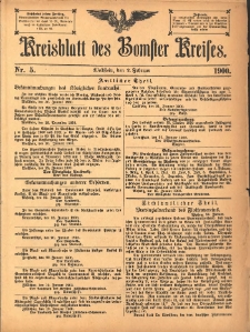 Kreisblatt des Bomster Kreises 1900.02.02 No.5