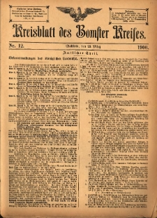 Kreisblatt des Bomster Kreises 1900.03.23 No.12