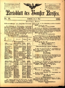 Kreisblatt des Bomster Kreises 1900.05.01 No.18