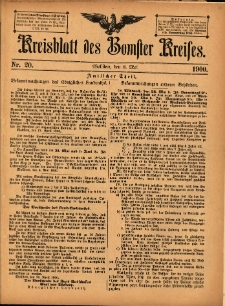 Kreisblatt des Bomster Kreises 1900.05.08 No.20