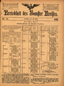 Kreisblatt des Bomster Kreises 1900.05.22 No.24
