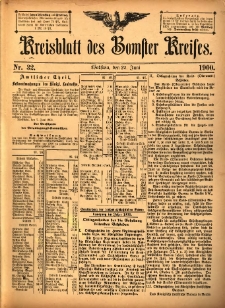 Kreisblatt des Bomster Kreises 1900.06.22 No.32