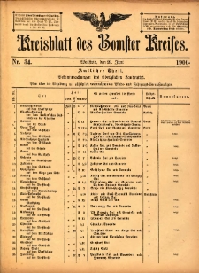 Kreisblatt des Bomster Kreises 1900.06.29 No.34