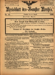 Kreisblatt des Bomster Kreises 1900.08.14 No.47