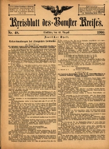 Kreisblatt des Bomster Kreises 1900.08.17 No.48
