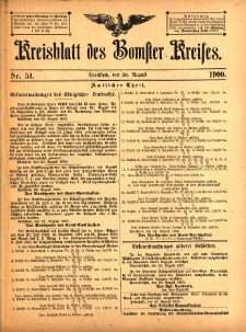 Kreisblatt des Bomster Kreises 1900.08.28 No.51