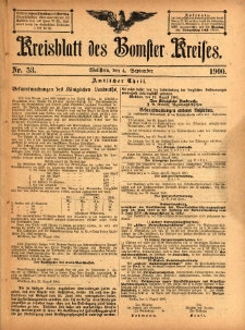 Kreisblatt des Bomster Kreises 1900.09.04 No.53