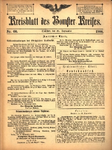 Kreisblatt des Bomster Kreises 1900.09.28 No.60
