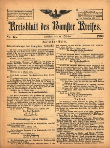 Kreisblatt des Bomster Kreises 1900.10.16 No.65