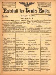 Kreisblatt des Bomster Kreises 1900.10.19 No.66